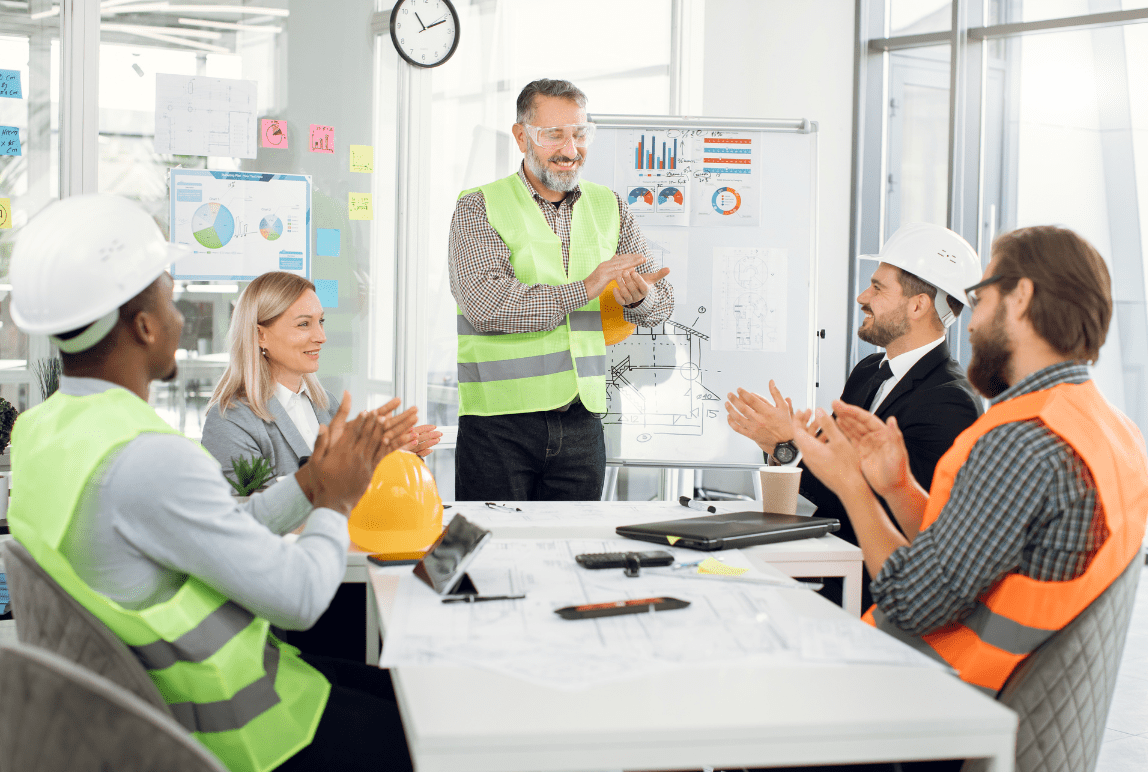 Joe's family in the early days of the company